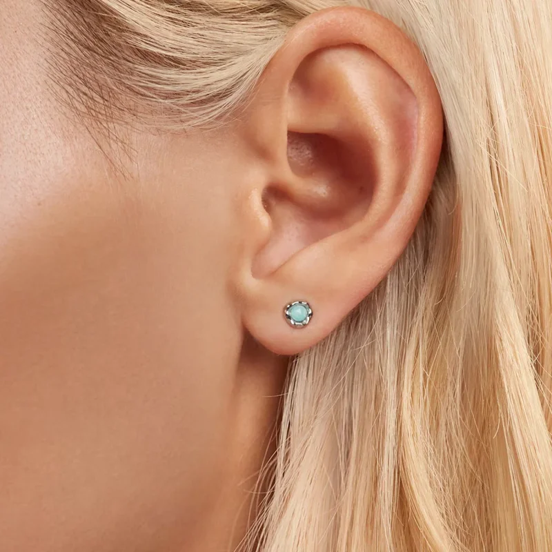 (bilde for) PANDORA Style Amazonite øredobber - BSE1056 - Vis 5