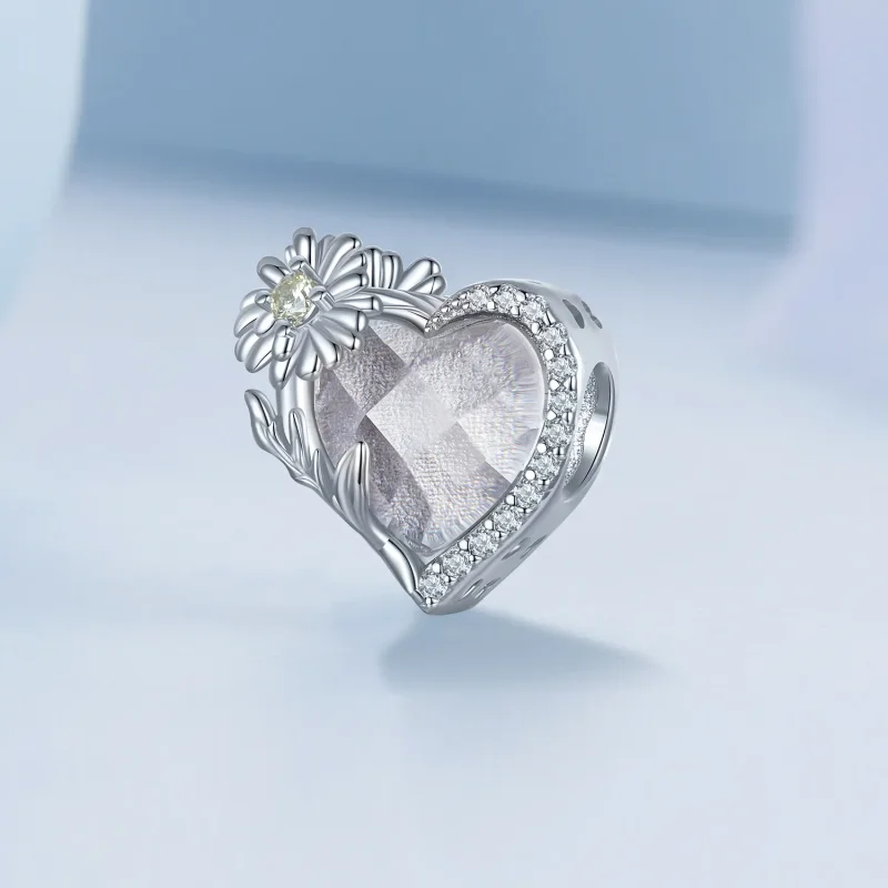 (bilde for) PANDORA Style April fødselsstein hjerte sjarm - BSC660-4 - Vis 2