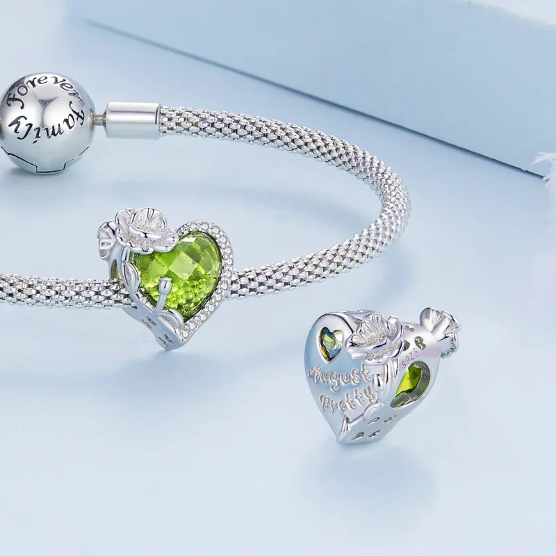 (bilde for) PANDORA Style August birthstone hjerte sjarm - BSC660-8 - Vis 5