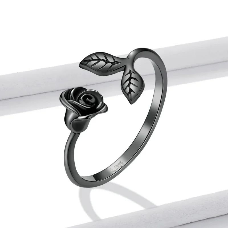 (bilde for) PANDORA Style Black Rose Open Ring - BSR239 - Vis 2