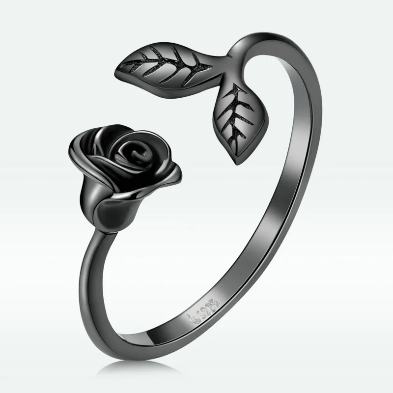 (bilde for) PANDORA Style Black Rose Open Ring - BSR239 - Vis 3