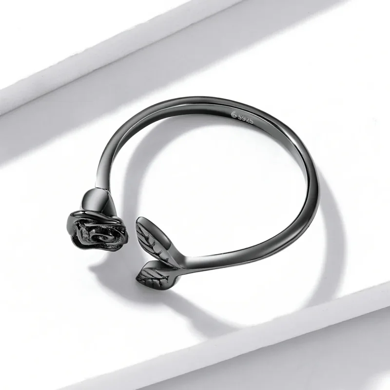 (bilde for) PANDORA Style Black Rose Open Ring - BSR239 - Vis 4