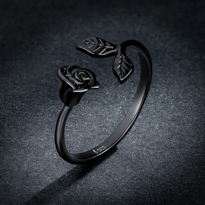 (bilde for) PANDORA Style Black Rose Open Ring - BSR239 - Vis 5