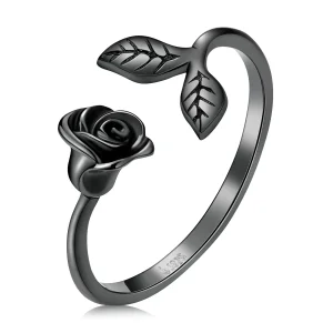 (bilde for) PANDORA Style Black Rose Open Ring - BSR239