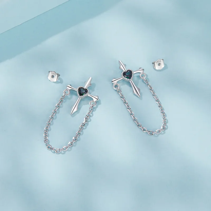 (bilde for) PANDORA Style Chain korsøredobber - SCE1808 - Vis 4