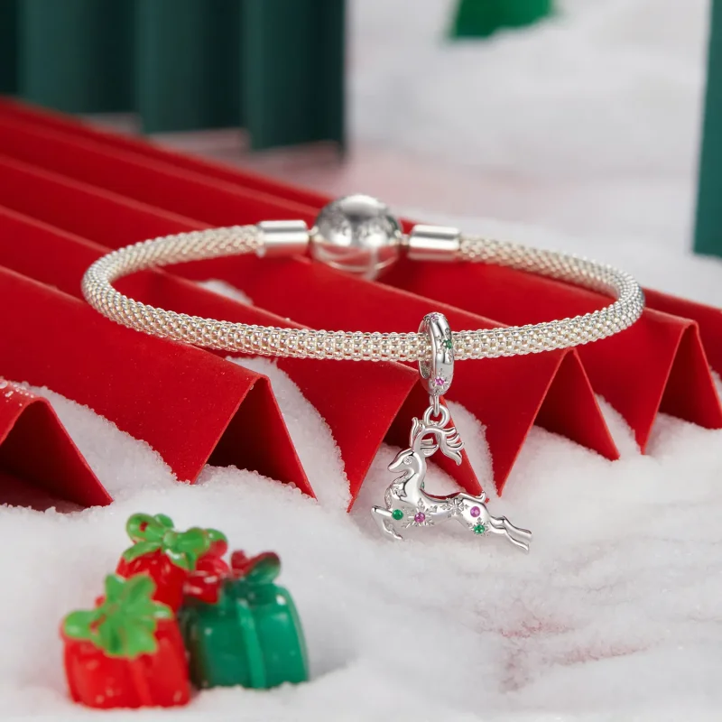 (bilde for) PANDORA Style Christmas Elg Anheng - BSC1066 - Vis 3