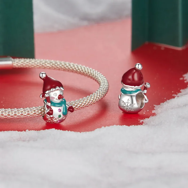 (bilde for) PANDORA Style Christmas Snowman Perler - BSC1070 - Vis 4