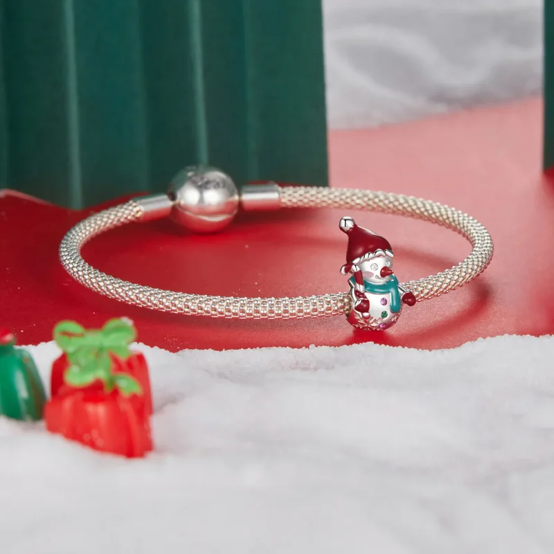 (bilde for) PANDORA Style Christmas Snowman Perler - BSC1070 - Vis 5