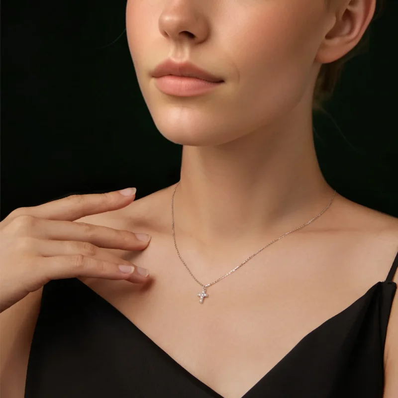 (bilde for) PANDORA Style Cross-kjede (med ett sertifikat) - MSN039 - Vis 6