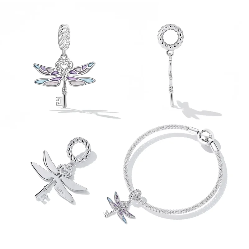 (bilde for) PANDORA Style Dragonfly nøkkelanheng - BSC603 - Vis 2