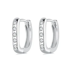 (bilde for) PANDORA Style Enkle D-formede øredobber - BSE1084-WH