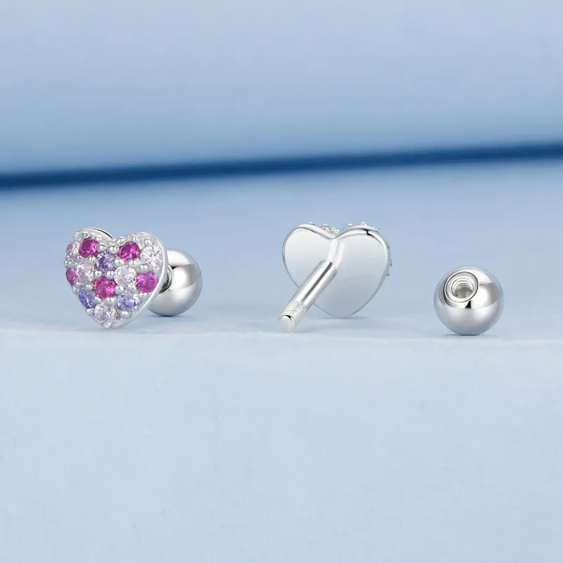 (bilde for) PANDORA Style Fargerike hjerteøreringer - BSE1044 - Vis 2