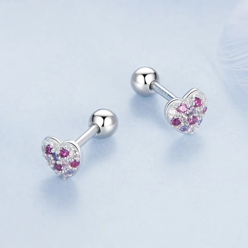 (bilde for) PANDORA Style Fargerike hjerteøreringer - BSE1044 - Vis 3