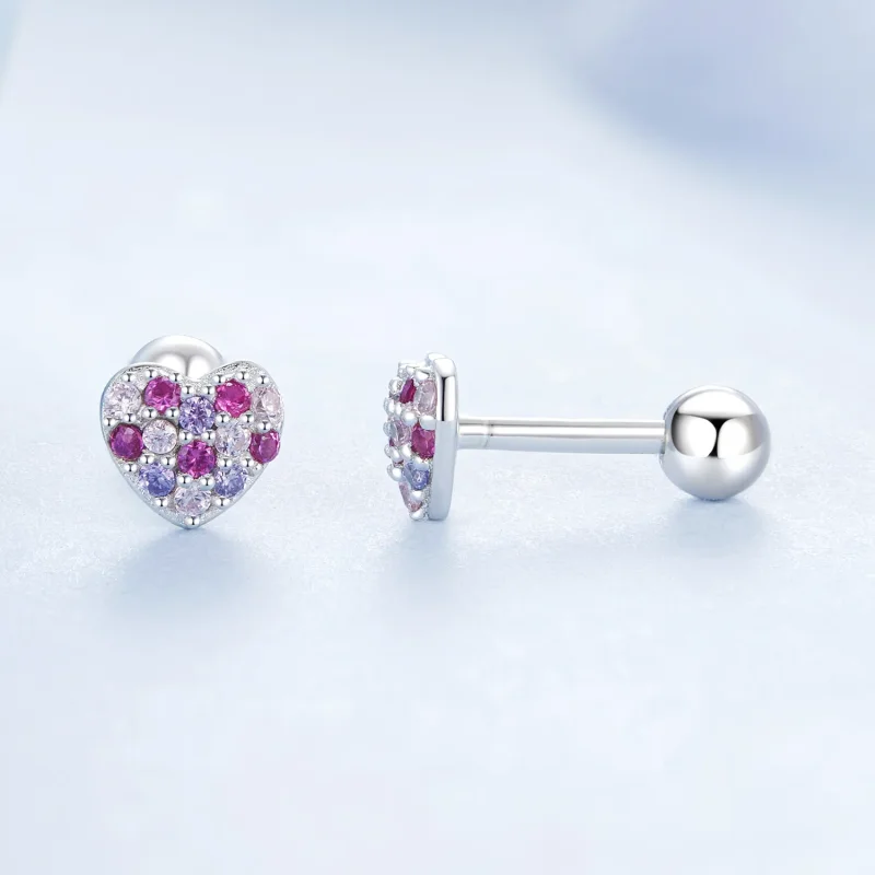 (bilde for) PANDORA Style Fargerike hjerteøreringer - BSE1044 - Vis 4