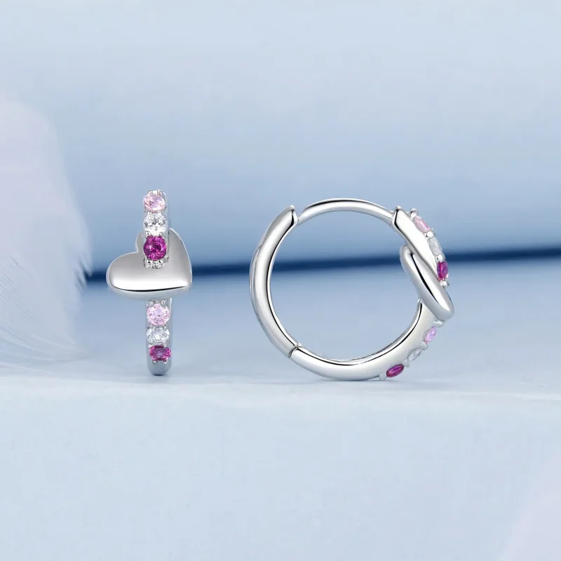 (bilde for) PANDORA Style Fargerike hjerteøreringer - BSE1049 - Vis 2