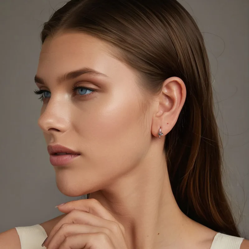 (bilde for) PANDORA Style Fargerike hjerteøreringer - BSE1049 - Vis 7