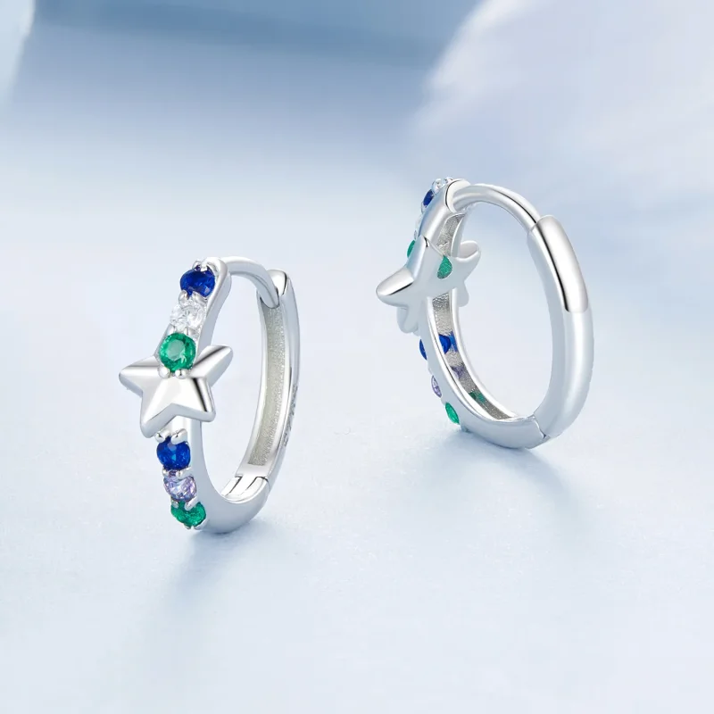 (bilde for) PANDORA Style Fargerike stjerneøredobber - BSE1048 - Vis 3
