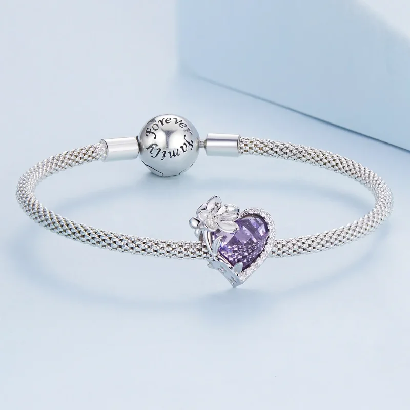 (bilde for) PANDORA Style februar fødselsstein hjerte sjarm - BSC660-2 - Vis 4
