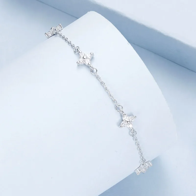(bilde for) PANDORA Style Firkløver Anklet - BST008 - Vis 2