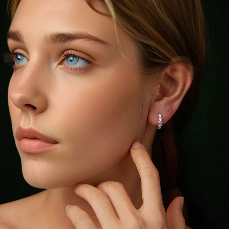 (bilde for) PANDORA Style Glitrende øredobber (ett sertifikat) - MSE069 - Vis 8