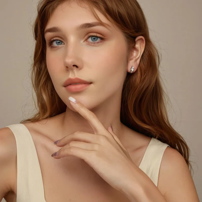 (bilde for) PANDORA Style Glitrende sølvøredobber - BSE1062 - Vis 8