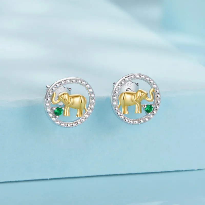 (bilde for) PANDORA Style Gold elefant øredobber - SCE1794 - Vis 2