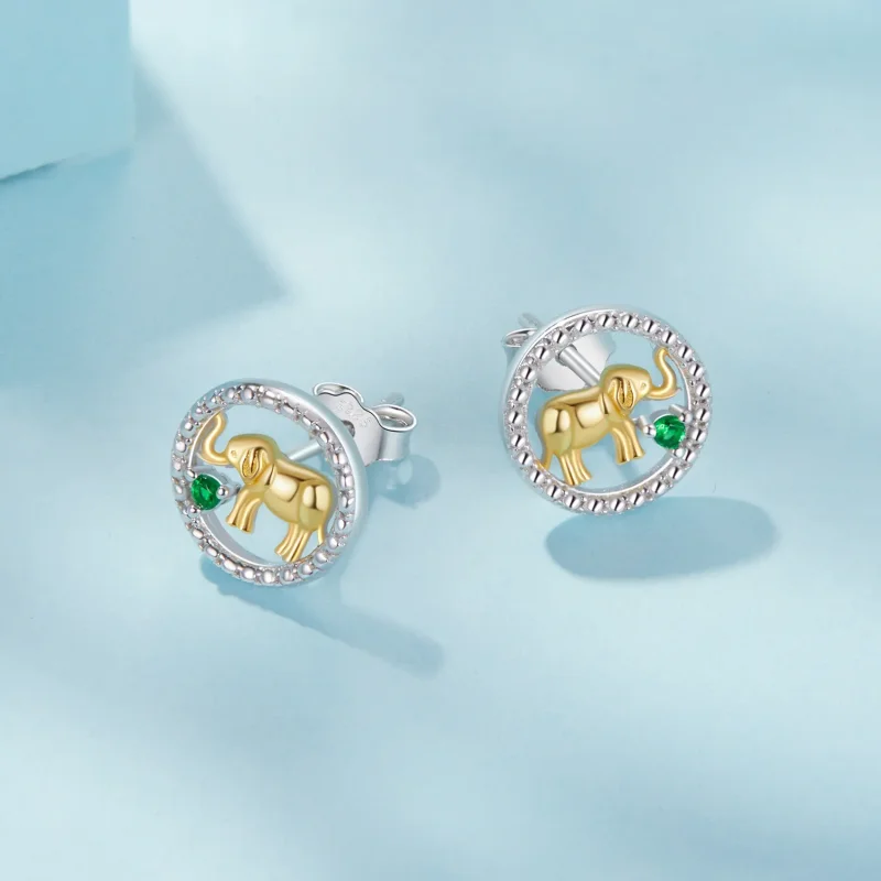 (bilde for) PANDORA Style Gold elefant øredobber - SCE1794 - Vis 3