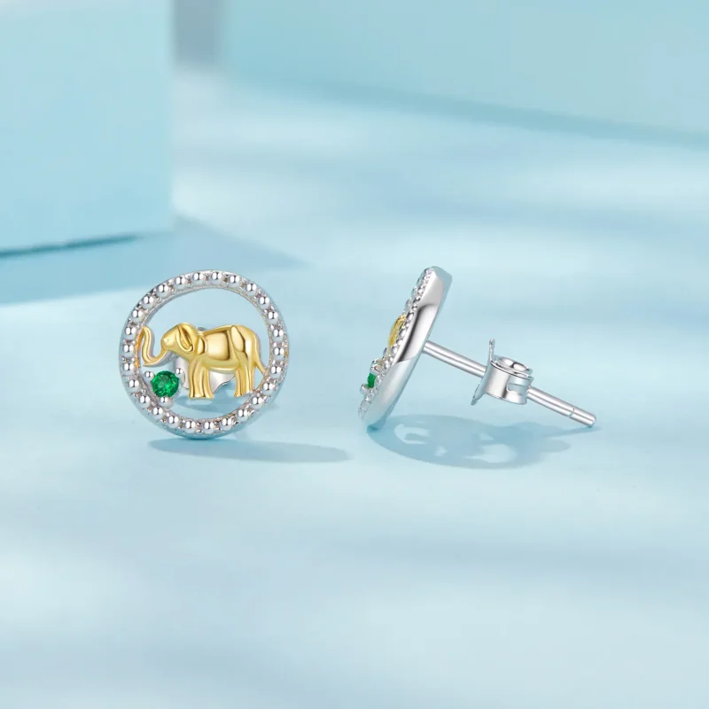 (bilde for) PANDORA Style Gold elefant øredobber - SCE1794 - Vis 4