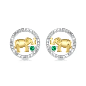 (bilde for) PANDORA Style Gold elefant øredobber - SCE1794