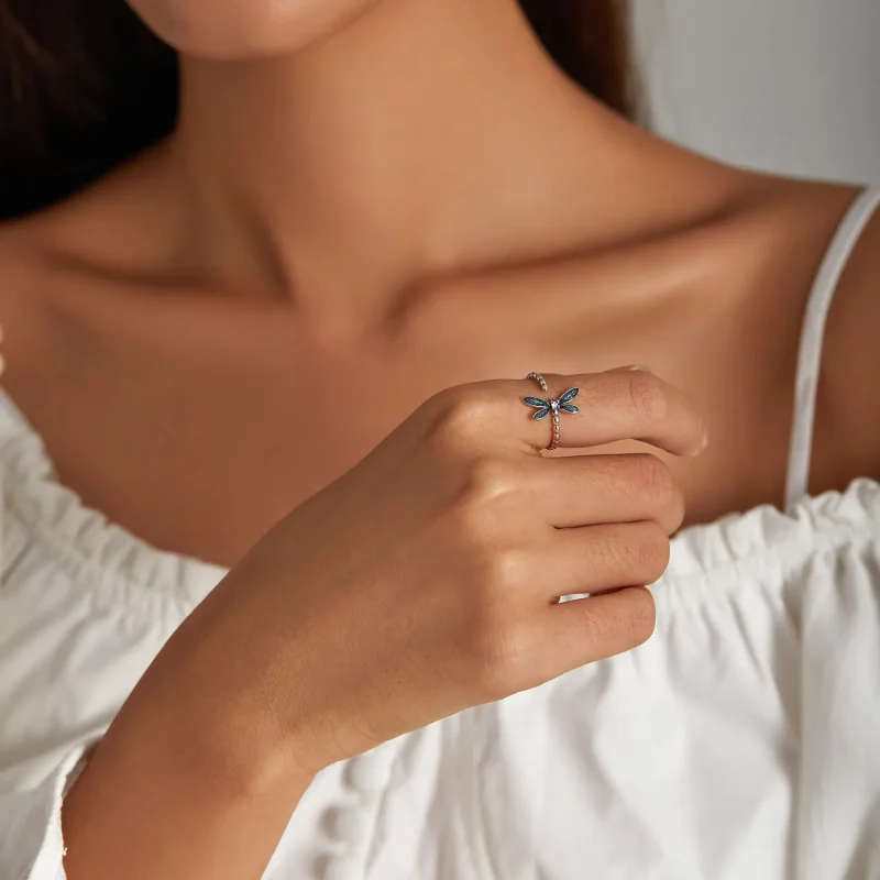 (bilde for) PANDORA Style Gorgeous Dragonfly Ring - BSR216 - Vis 6