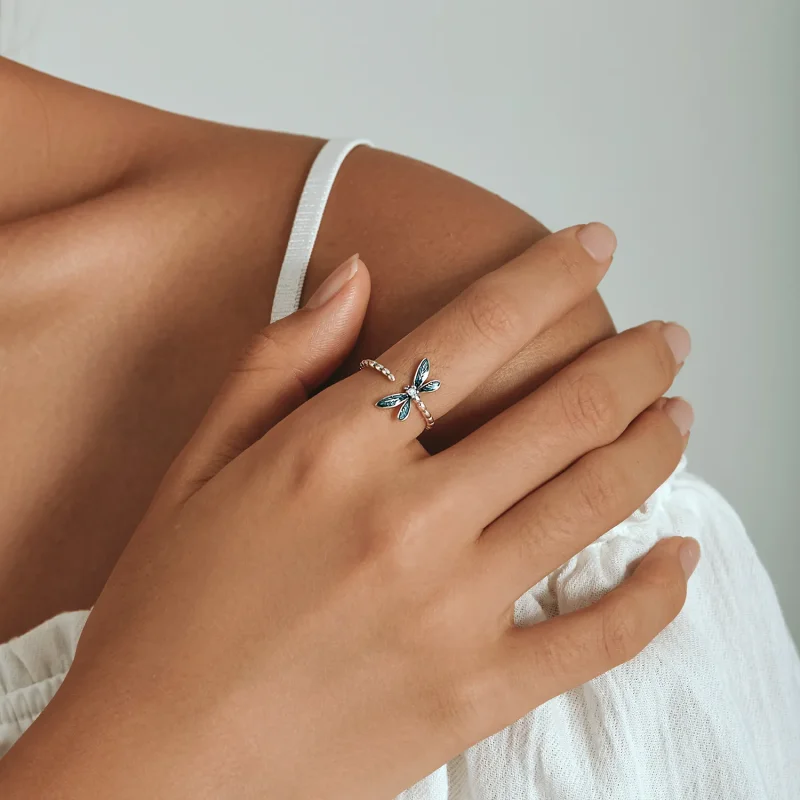 (bilde for) PANDORA Style Gorgeous Dragonfly Ring - BSR216 - Vis 8