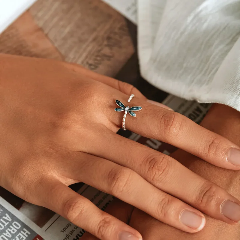 (bilde for) PANDORA Style Gorgeous Dragonfly Ring - BSR216 - Vis 9