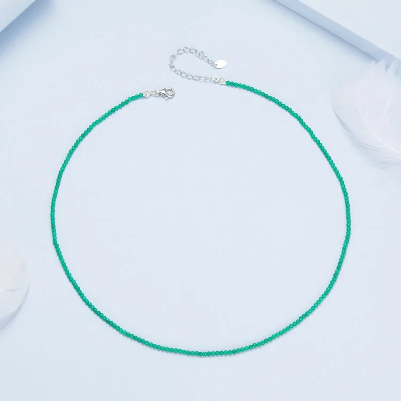 (bilde for) PANDORA Style Grønn agat kragehalskjede - BSN403 - Vis 4