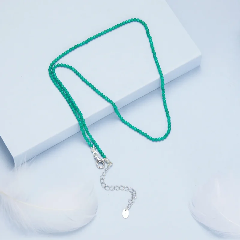 (bilde for) PANDORA Style Grønn agat kragehalskjede - BSN403 - Vis 5