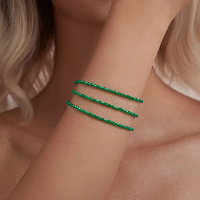 (bilde for) PANDORA Style Grønn agat kragehalskjede - BSN403 - Vis 7