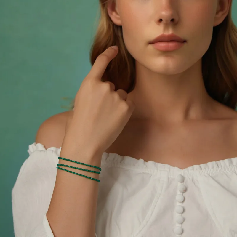 (bilde for) PANDORA Style Grønn agat kragehalskjede - BSN403 - Vis 10