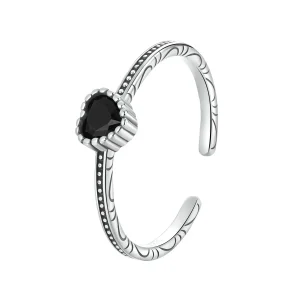 (bilde for) PANDORA Style Heart of Darkness åpningsring - SCR1074-E
