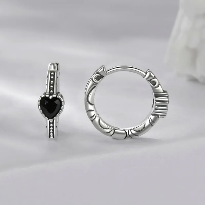 (bilde for) PANDORA Style Heart of Night øredobber - SCE1800 - Vis 2