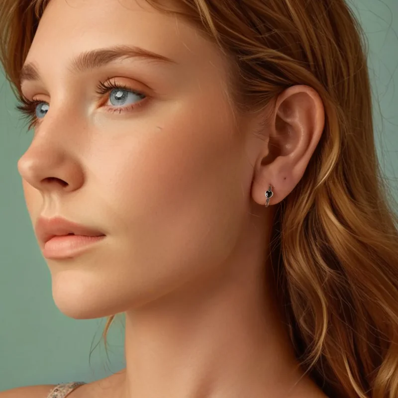 (bilde for) PANDORA Style Heart of Night øredobber - SCE1800 - Vis 8