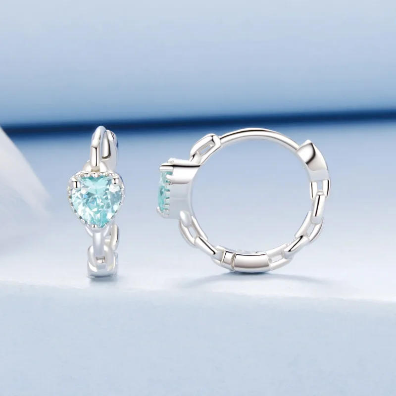 (bilde for) PANDORA Style Heart of the Sea øredobber - BSE1099 - Vis 2