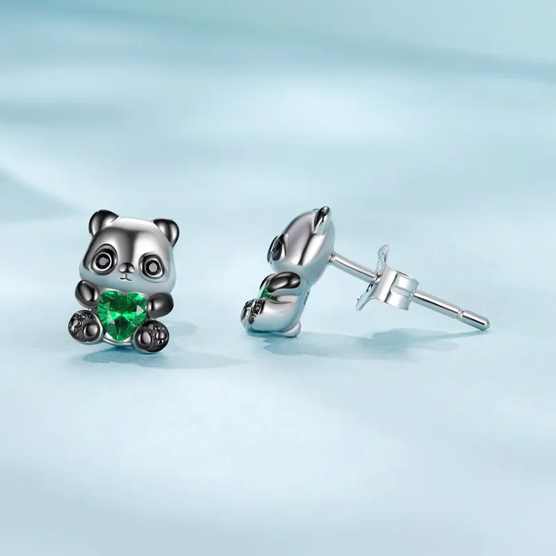 (bilde for) PANDORA Style Heart Panda øredobber - SCE1775 - Vis 4
