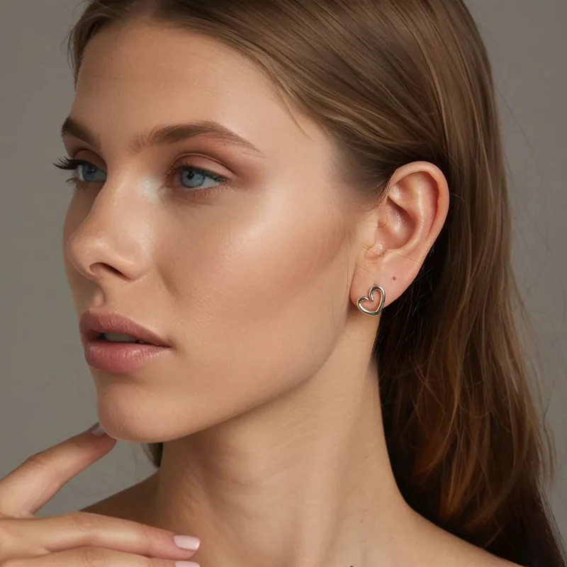 (bilde for) PANDORA Style Heart øredobber - SCE1769 - Vis 7
