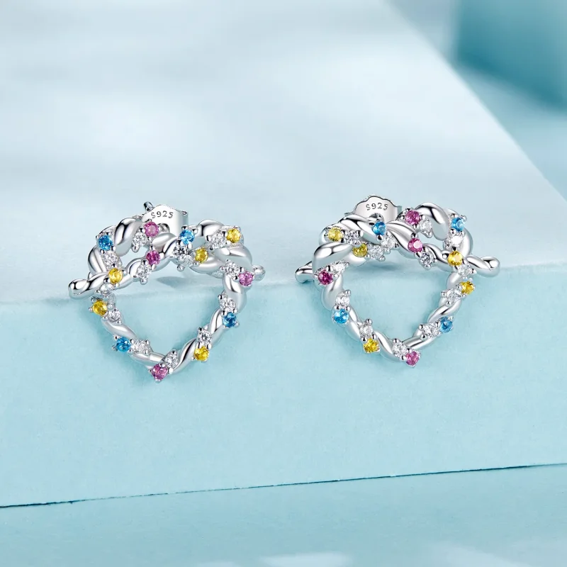 (bilde for) PANDORA Style Heart twist øredobber - SCE1776 - Vis 2
