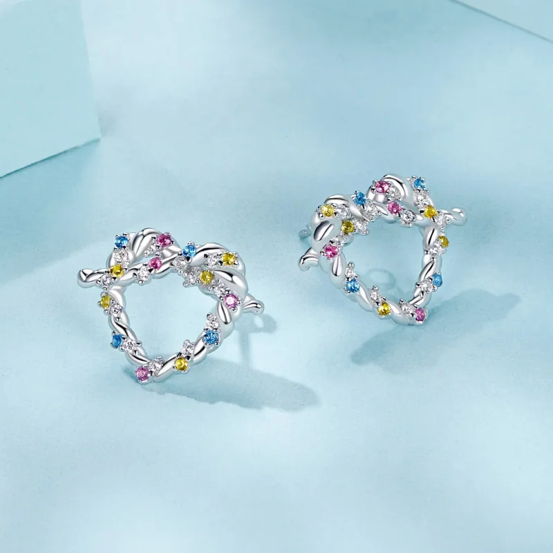 (bilde for) PANDORA Style Heart twist øredobber - SCE1776 - Vis 3