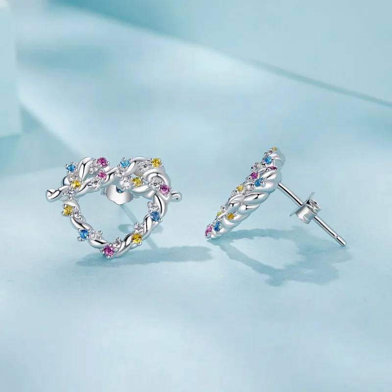 (bilde for) PANDORA Style Heart twist øredobber - SCE1776 - Vis 4