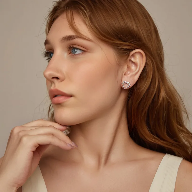 (bilde for) PANDORA Style Heart twist øredobber - SCE1776 - Vis 7