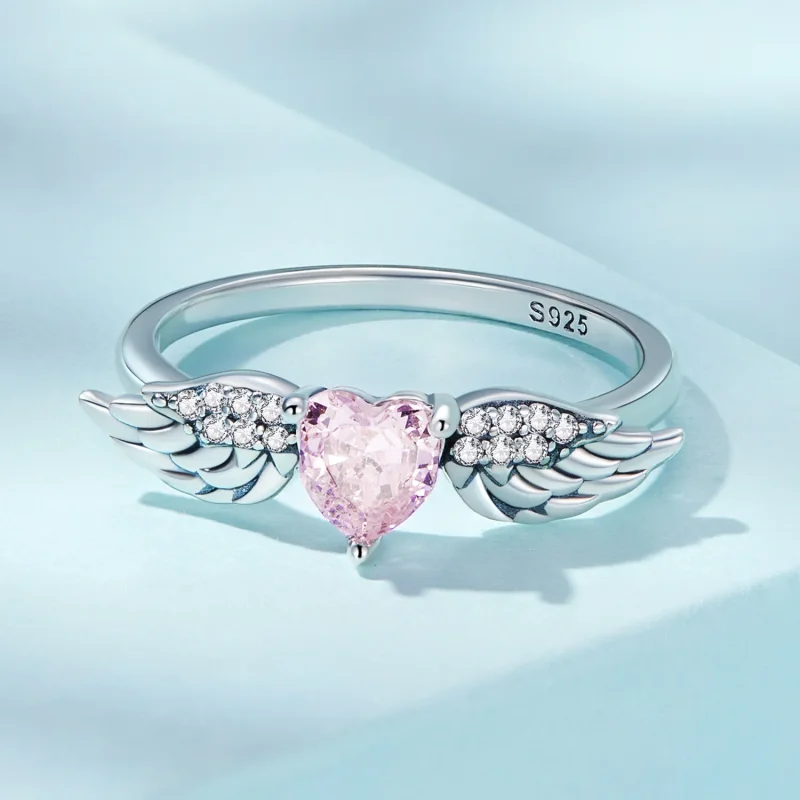 (bilde for) PANDORA Style Heart Wings Ring - SCR874 - Vis 8