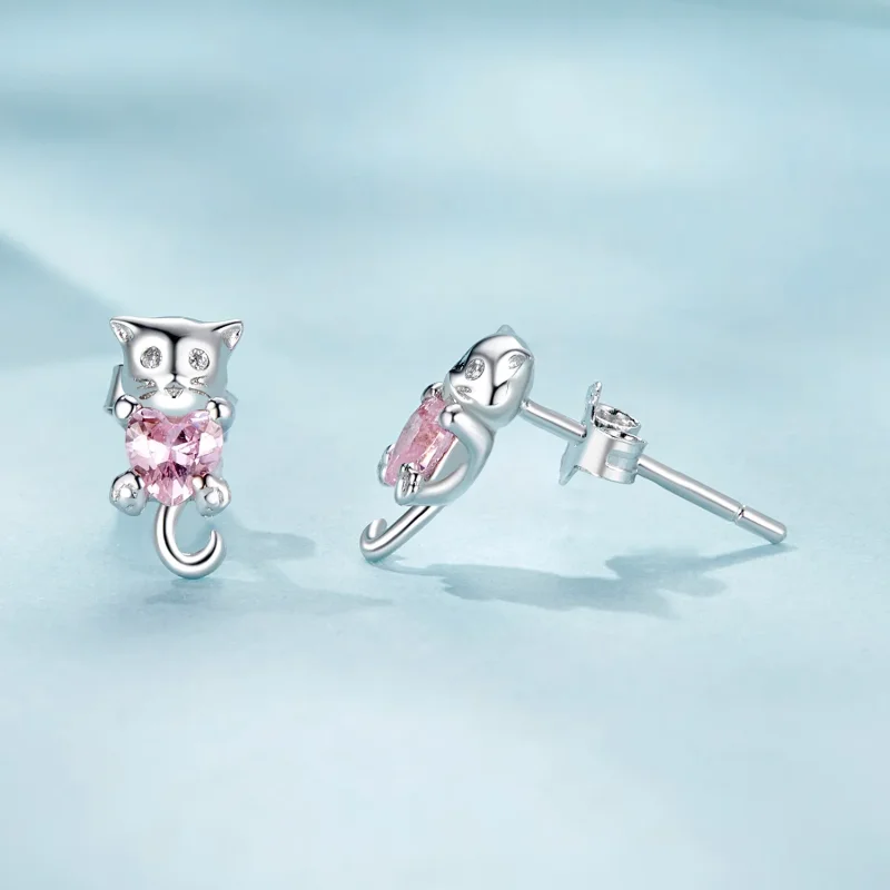 (bilde for) PANDORA Style Hjerte Katte øredobber - SCE1773 - Vis 4