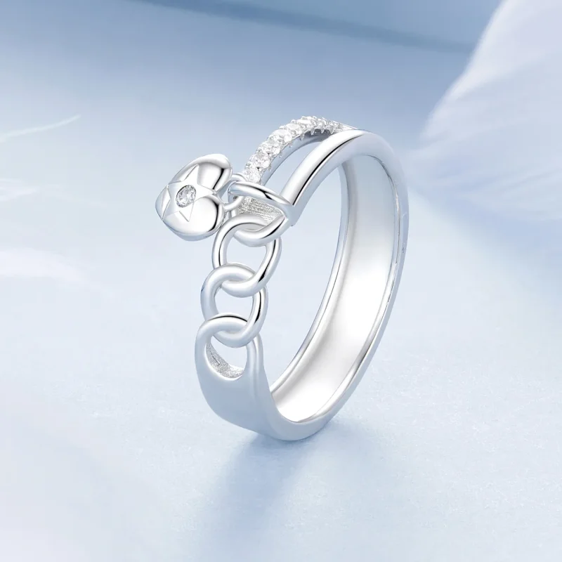 (bilde for) PANDORA Style hjerteformet dobbel kjedering - BSR572 - Vis 2