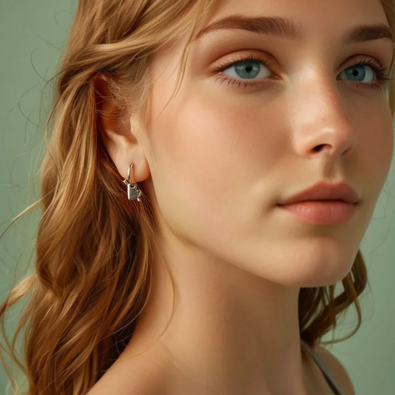 (bilde for) PANDORA Style Hjertegjennomtrengende øredobber - BSE1082 - Vis 8